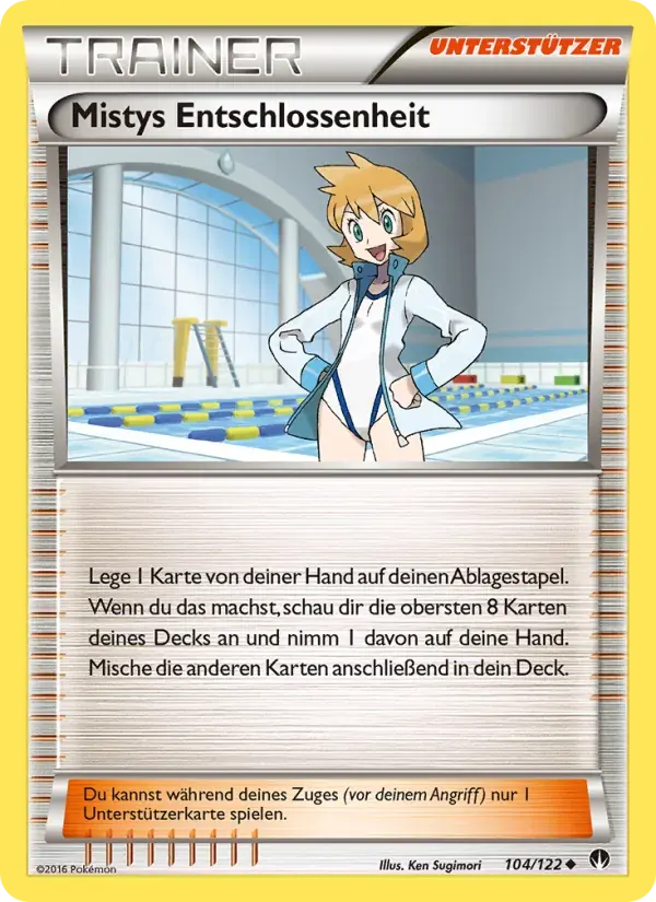 Mistys Entschlossenheit — TURBOfieber 104 German Pokémon card