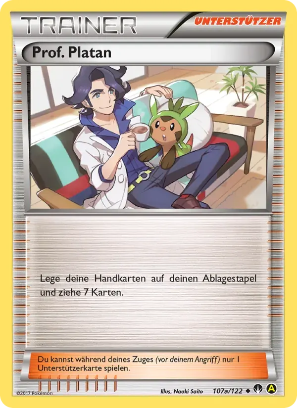 Prof. Platan — TURBOfieber 107a German Pokémon card