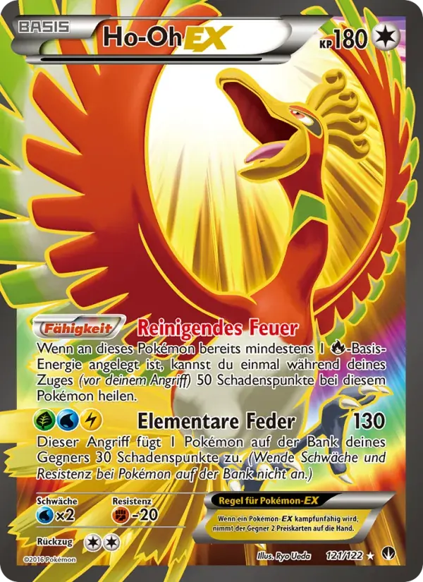 Ho-Oh EX — TURBOfieber 121 German Pokémon card
