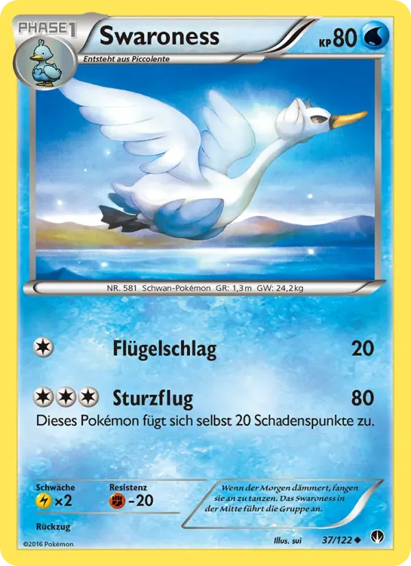 Swaroness — TURBOfieber 37 German Pokémon card