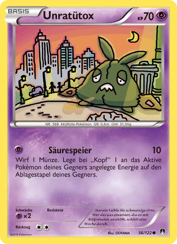 Unratütox — TURBOfieber 56 German Pokémon card