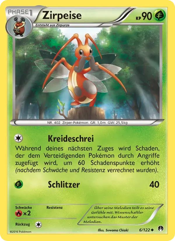 Zirpeise — TURBOfieber 6 German Pokémon card