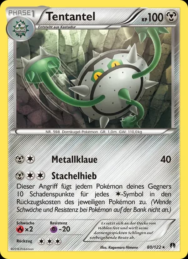 Tentantel — TURBOfieber 80 German Pokémon card