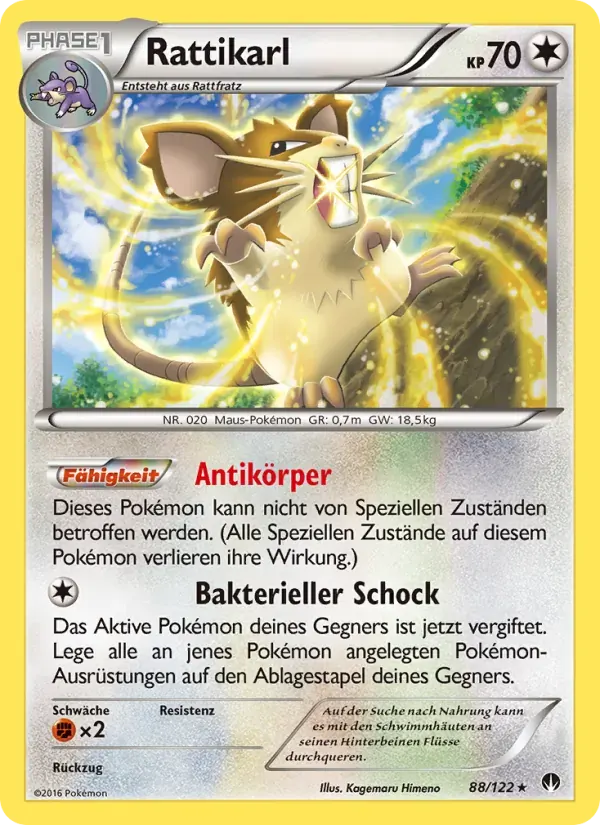 Rattikarl — TURBOfieber 88 German Pokémon card