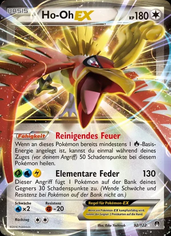 Ho-Oh EX — TURBOfieber 92 German Pokémon card