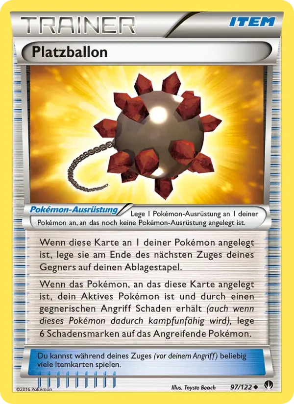 Platzballon — TURBOfieber 97 German Pokémon card