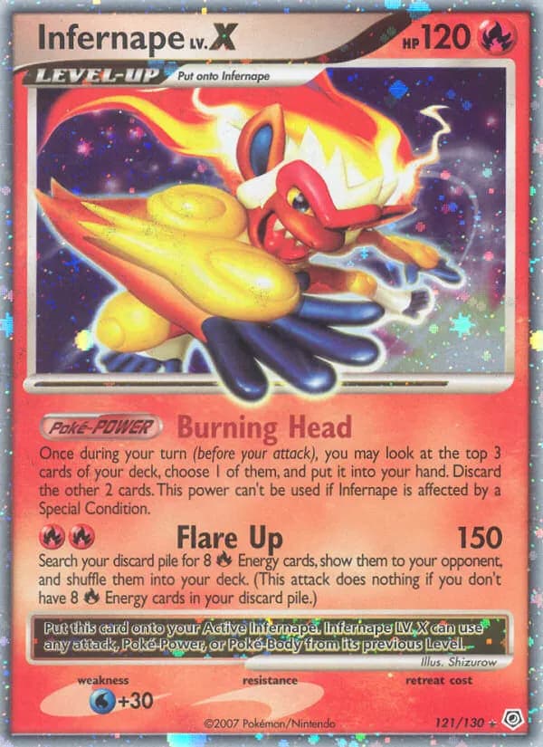 Infernape LV.X — Diamond & Pearl 121 Pokémon card