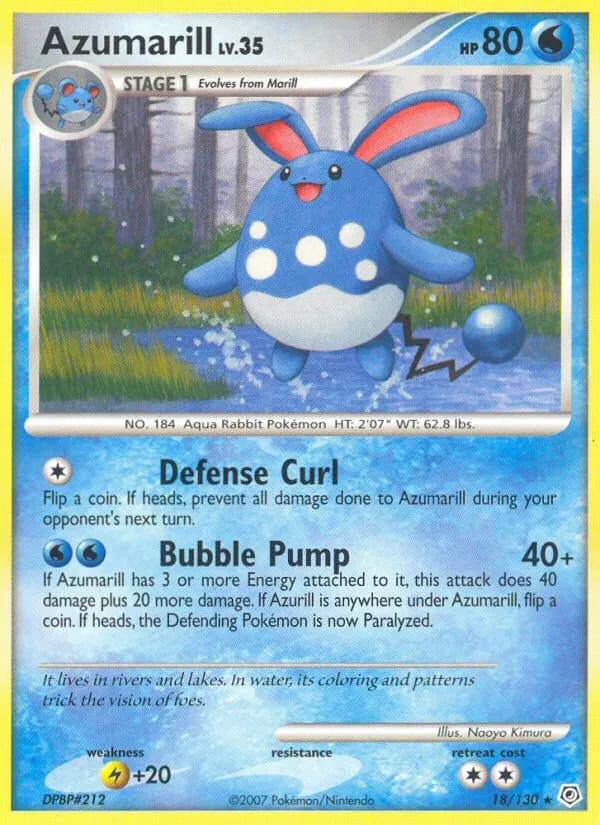 Azumarill — Diamant & Perle 18 French Pokémon card