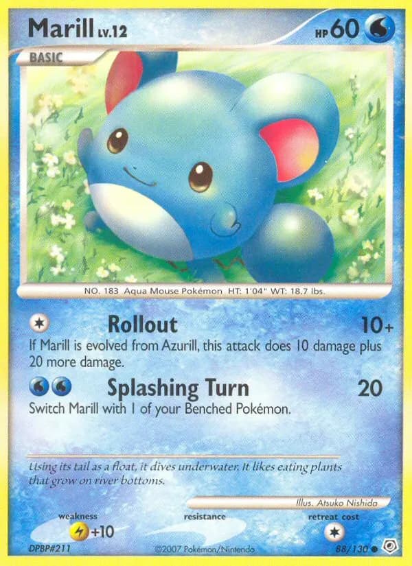Marill — Diamant & Perl 88 German Pokémon card