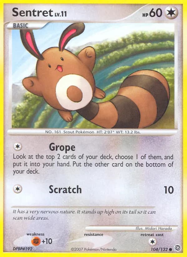 Sentret — Secret Wonders 104 Pokémon card