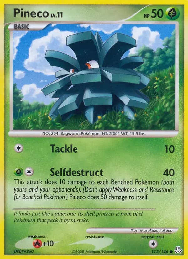 Pineco — Legends Awakened 113 Pokémon card