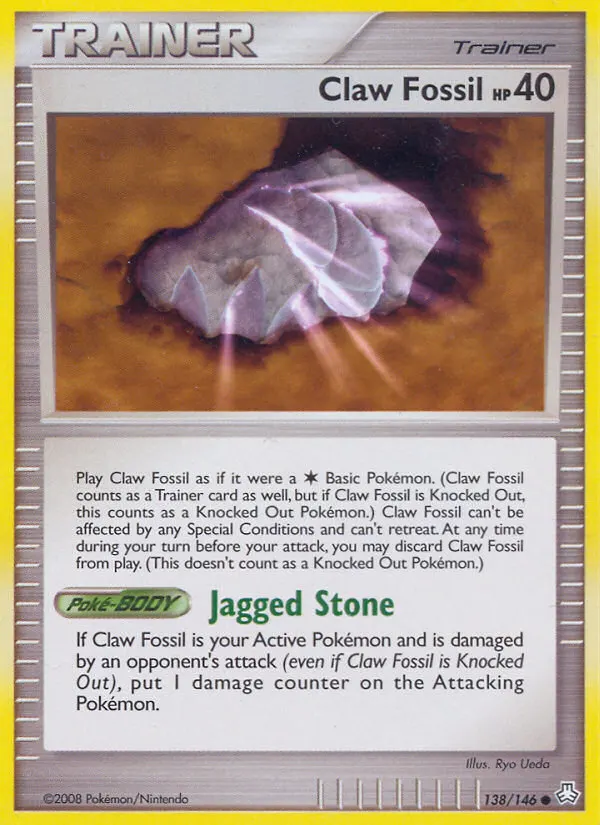 Klauenfossil — Erwachte Legenden 138 German Pokémon card