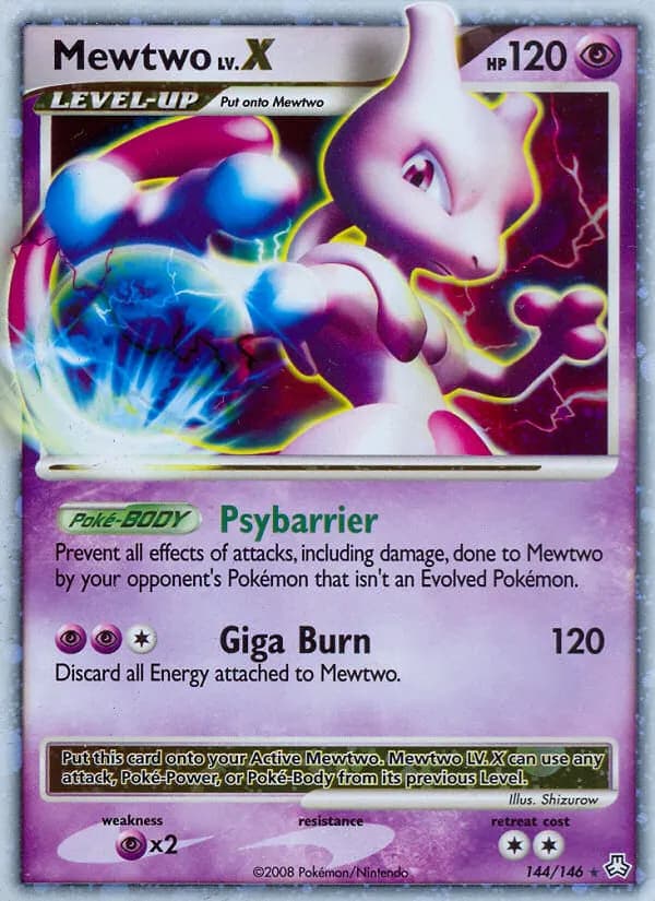 Mewtwo LV.X — Legends Awakened 144 Pokémon card