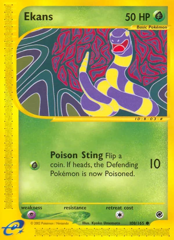 Ekans — Expedition Base Set 108 Pokémon card