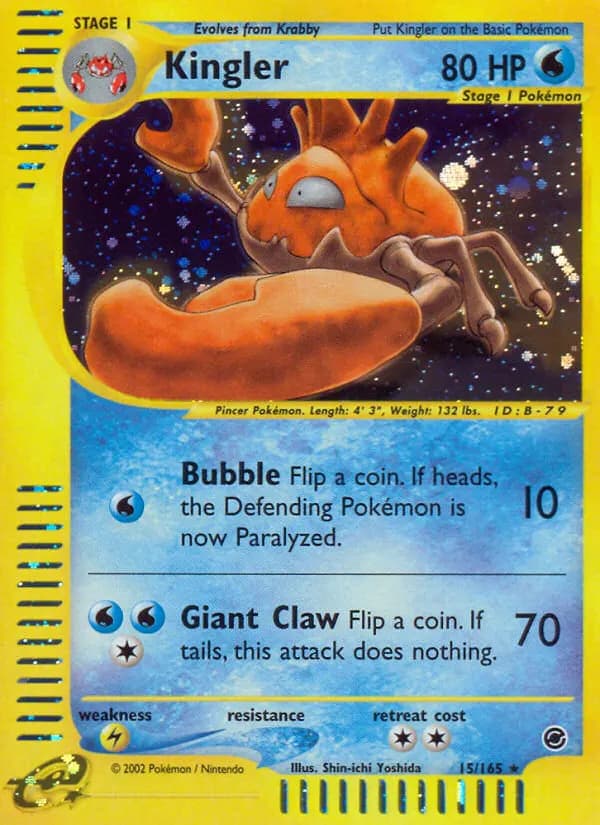 Kingler — Expedition Base Set 15 Pokémon card