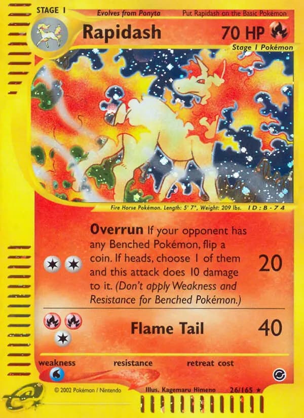 Rapidash — Expedition Base Set 26 Pokémon card
