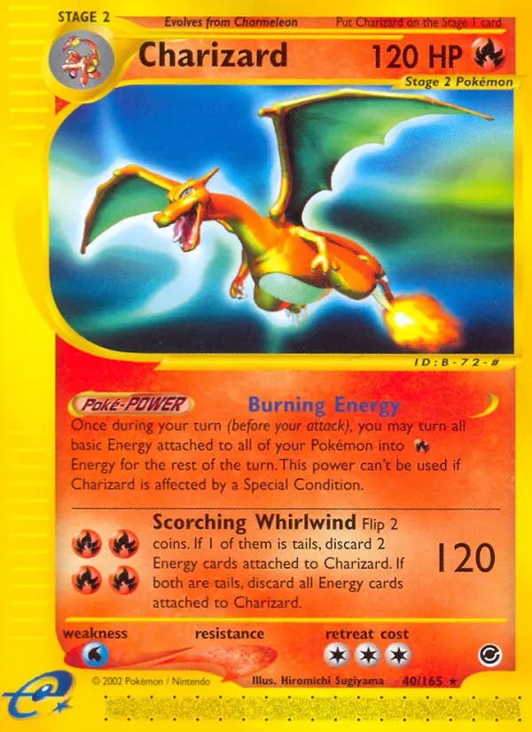 Glurak — Expedition 40 German Pokémon card