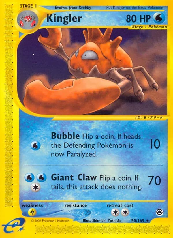 Kingler — Expedition Base Set 50 Pokémon card