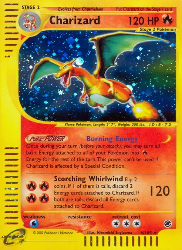 Glurak — Expedition 6 German Pokémon card