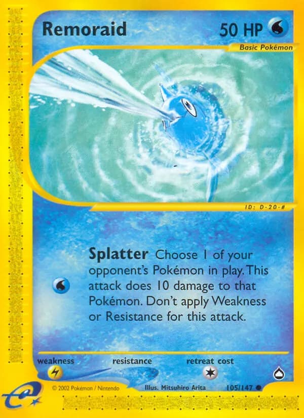 Remoraid — Aquapolis 105 German Pokémon card