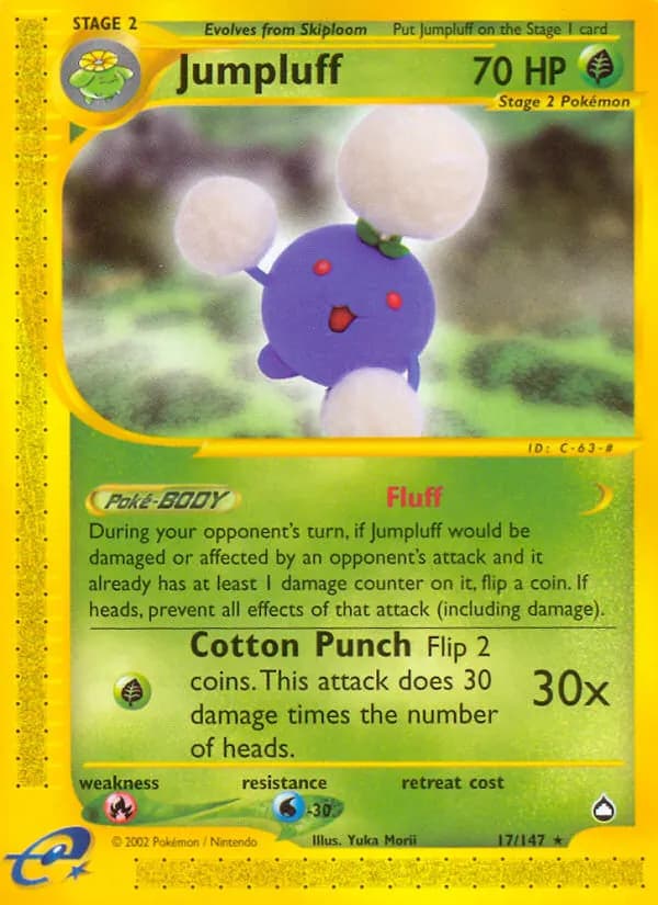 Jumpluff — Aquapolis 17 Pokémon card