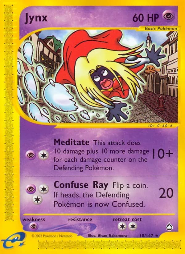 Jynx — Aquapolis 18 Pokémon card