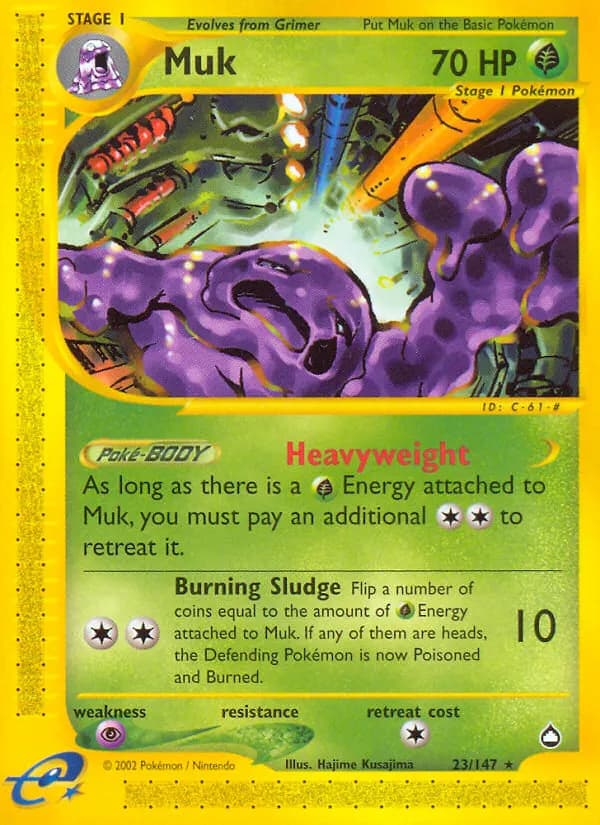 Muk — Aquapolis 23 Pokémon card