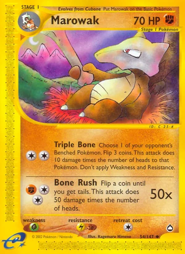 Knogga — Aquapolis 54 German Pokémon card