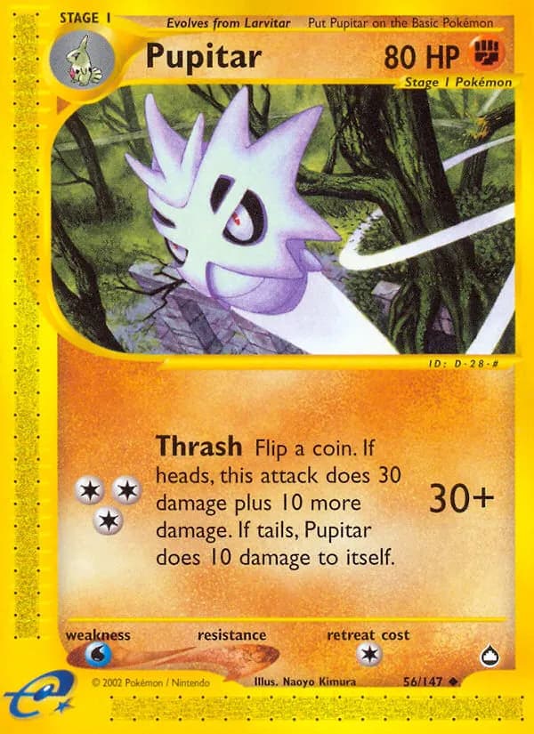Pupitar — Aquapolis 56 Pokémon card