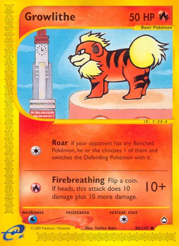 Fukano — Aquapolis 80 German Pokémon card