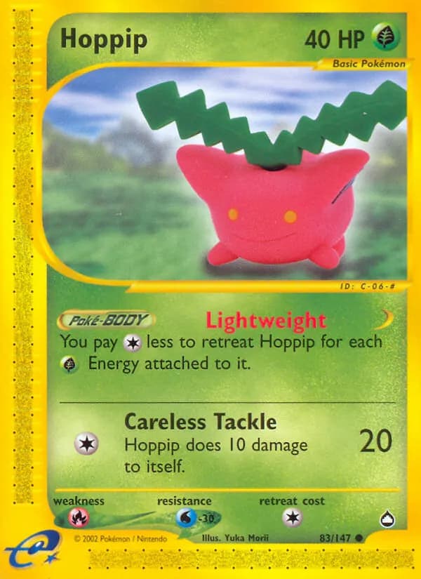 Hoppip — Aquapolis 83 Pokémon card