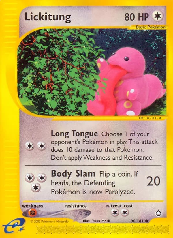 Schlurp — Aquapolis 90 German Pokémon card
