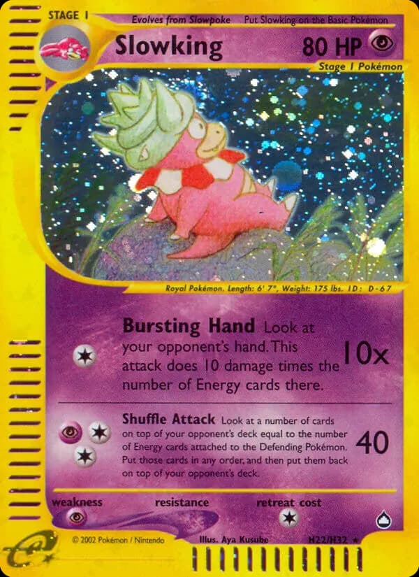 Laschoking — Aquapolis H22 German Pokémon card