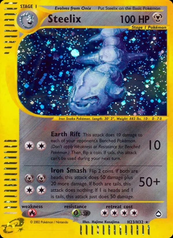 Steelix — Aquapolis H23 Pokémon card
