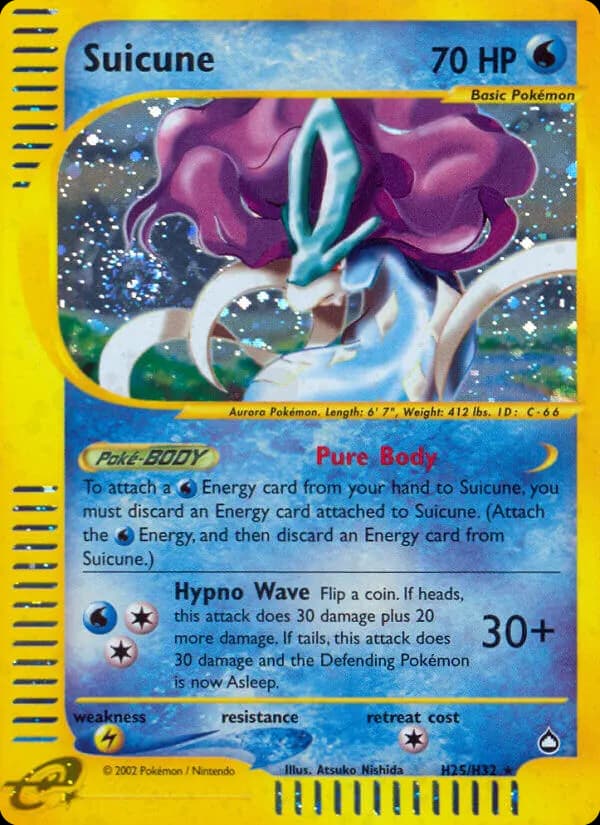Suicune — Aquapolis H25 German Pokémon card