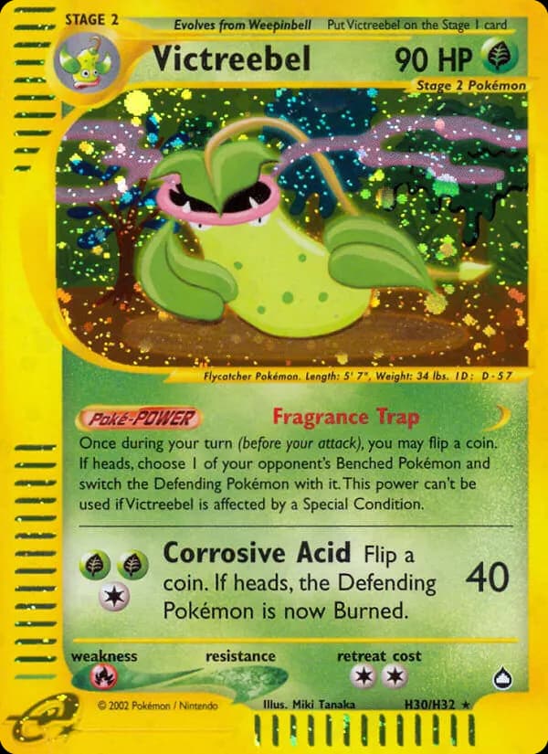 Victreebel — Aquapolis H30 Pokémon card