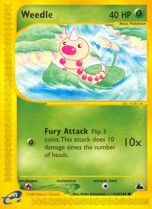 Weedle — Skyridge 114 Pokémon card