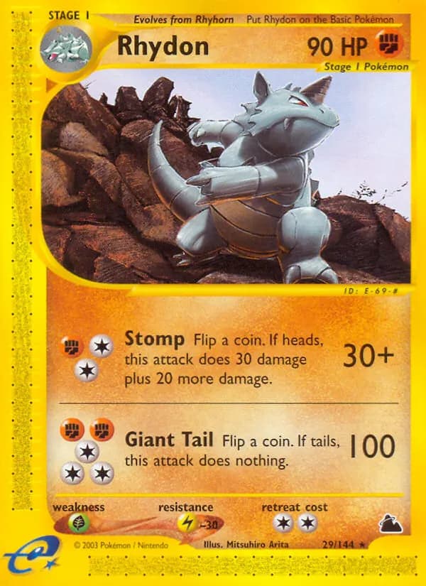 Rhydon — Skyridge 29 Pokémon card