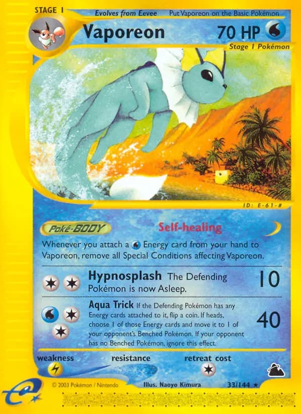 Aquana — Skyridge 33 German Pokémon card