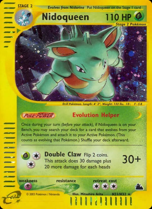 Nidoqueen — Skyridge H21 German Pokémon card
