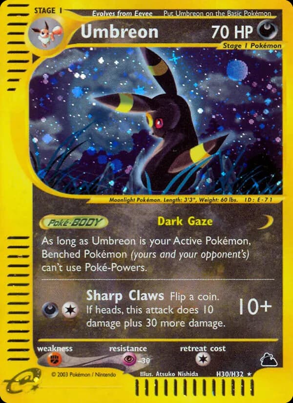 Umbreon — Skyridge H30 Pokémon card