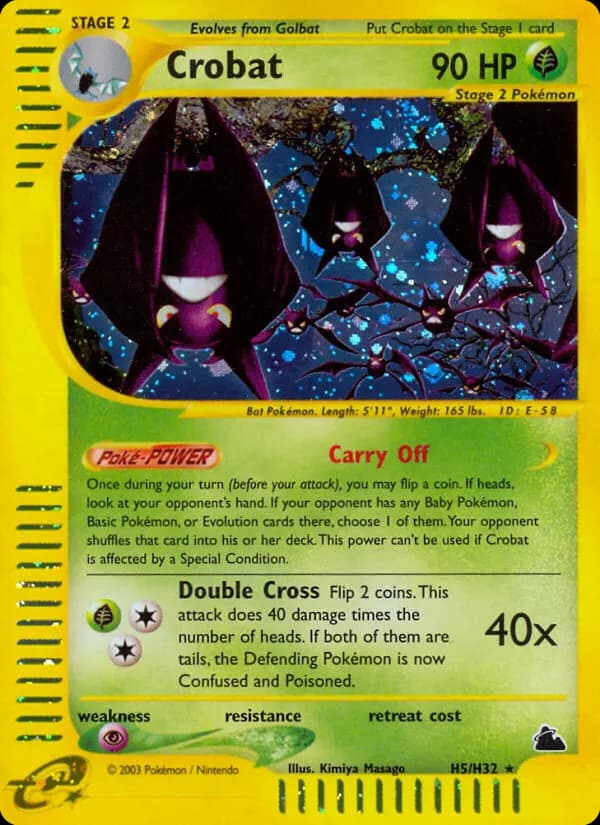 Crobat — Skyridge H5 Pokémon card