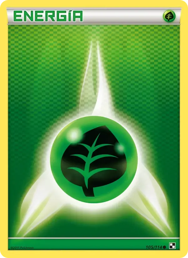 Energía Planta — Negro y Blanco 105 Spanish Pokémon card