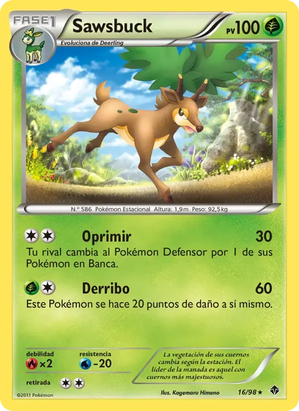 Sawsbuck — Fuerzas Emergentes 16 Spanish Pokémon card