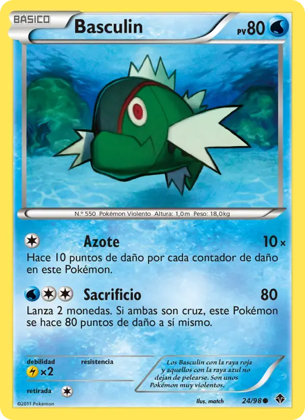 Basculin — Fuerzas Emergentes 24 Spanish Pokémon card