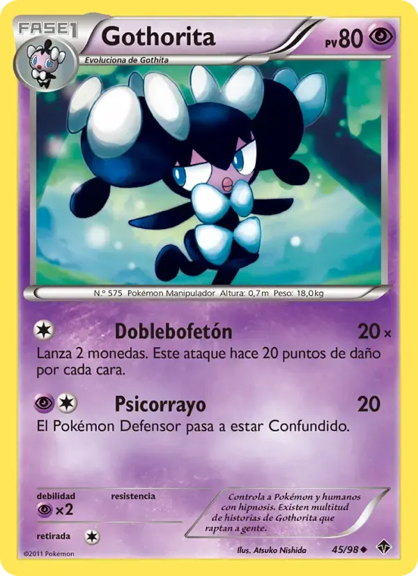 Gothorita — Fuerzas Emergentes 45 Spanish Pokémon card