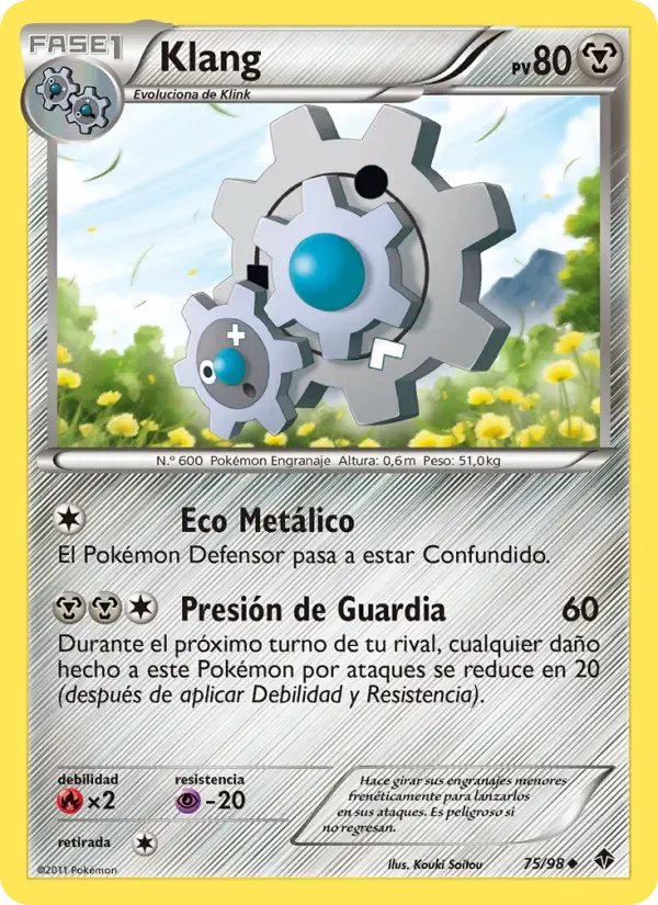 Klang — Fuerzas Emergentes 75 Spanish Pokémon card