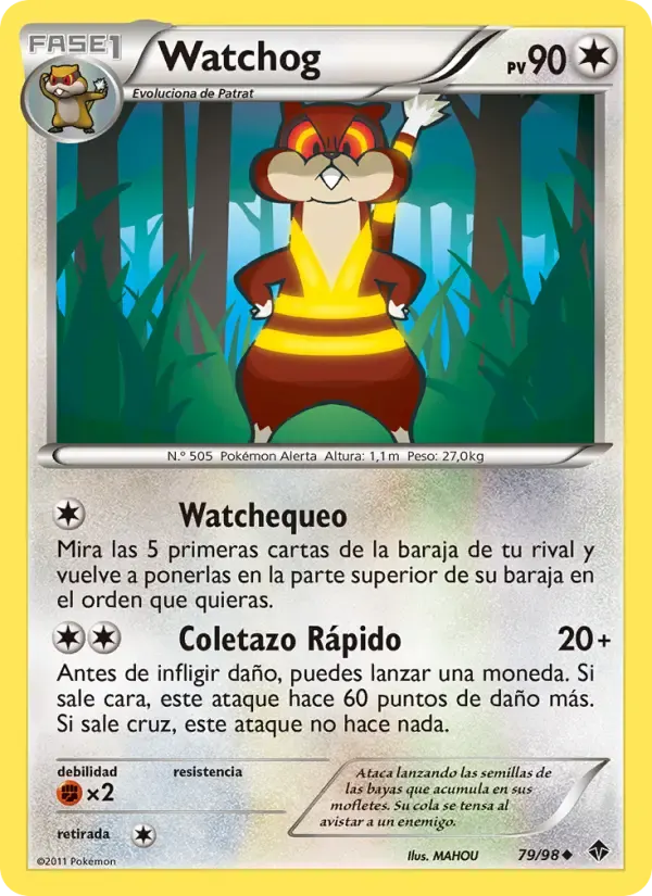 Watchog — Fuerzas Emergentes 79 Spanish Pokémon card