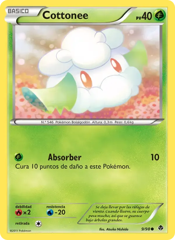 Cottonee — Fuerzas Emergentes 9 Spanish Pokémon card