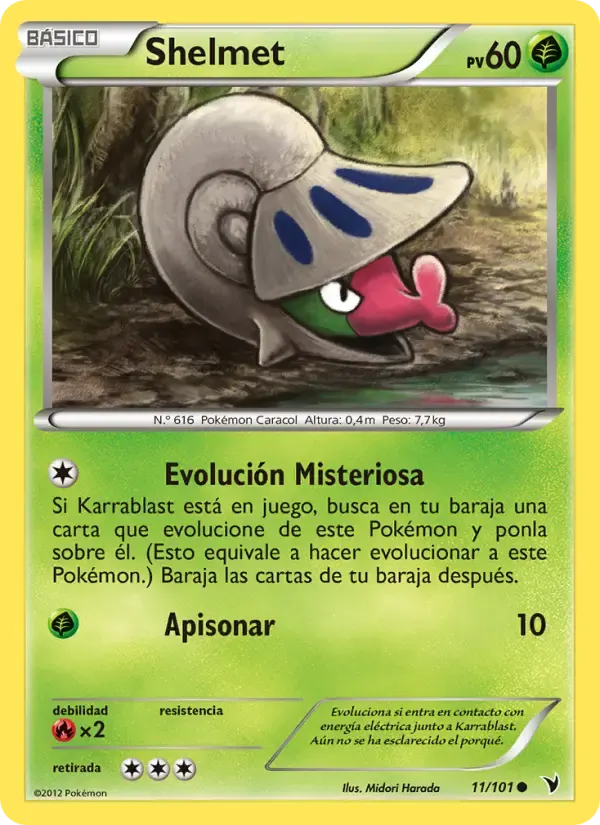 Shelmet — Nobles Victorias 11 Spanish Pokémon card
